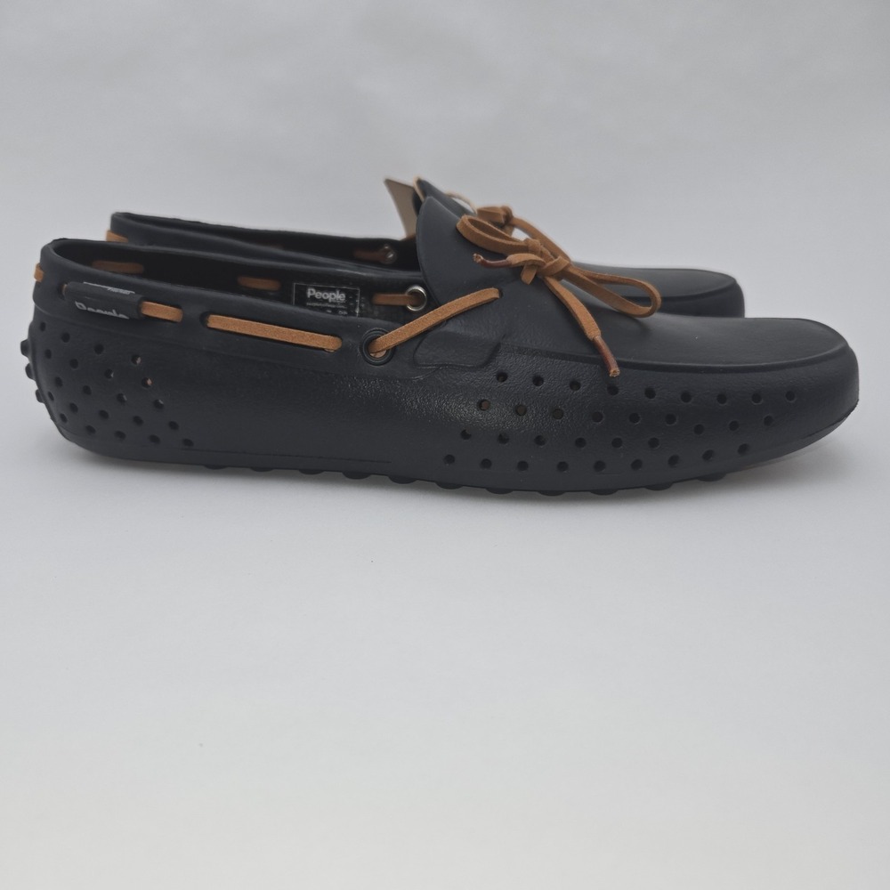 People Footwear Vegan Stanley Loafers Black‎ Tan NWT Lightweight EVA Shoes M6/W8 - Picture 4 of 9